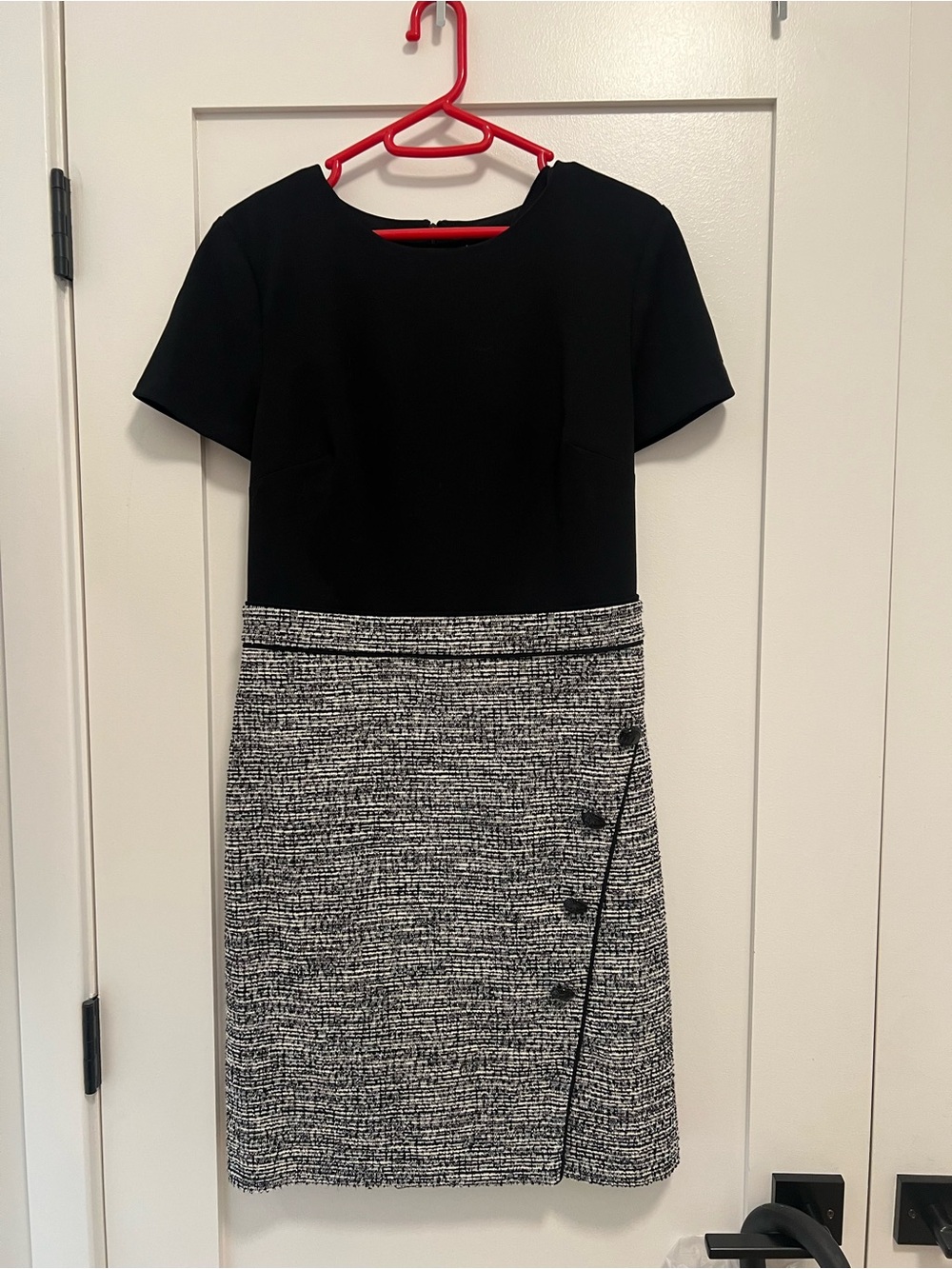 Karl Lagerfeld Black & White Knit Dress
